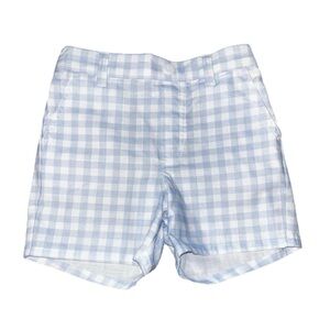 Edgehill Collection Blue White Checkered Elastic Waist Shorts NWOT Boys 2T